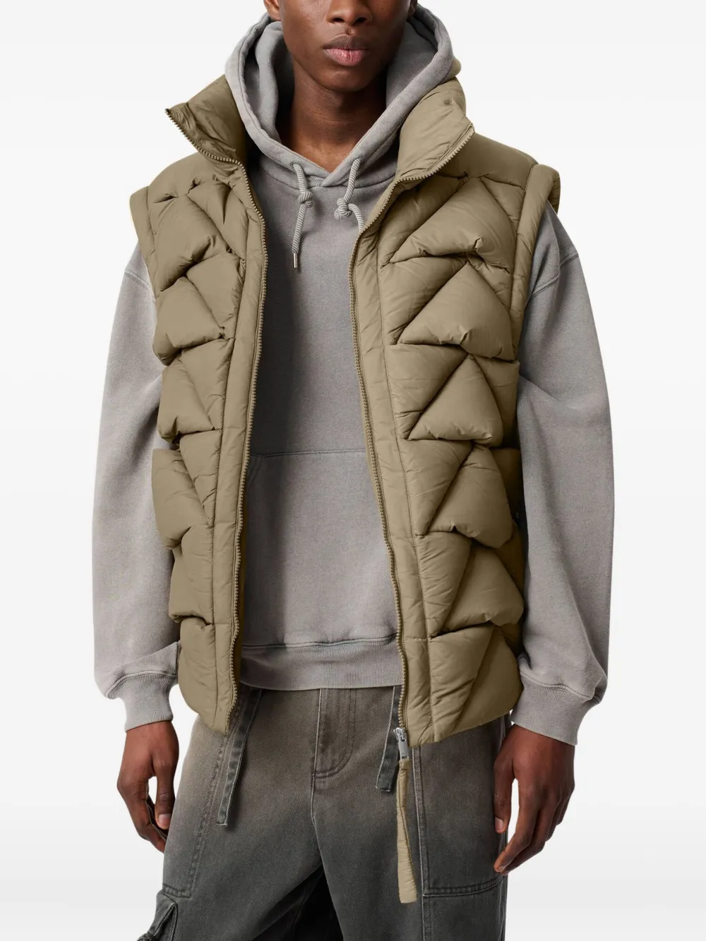 Axel Arigato Quilted Gilet In Brown