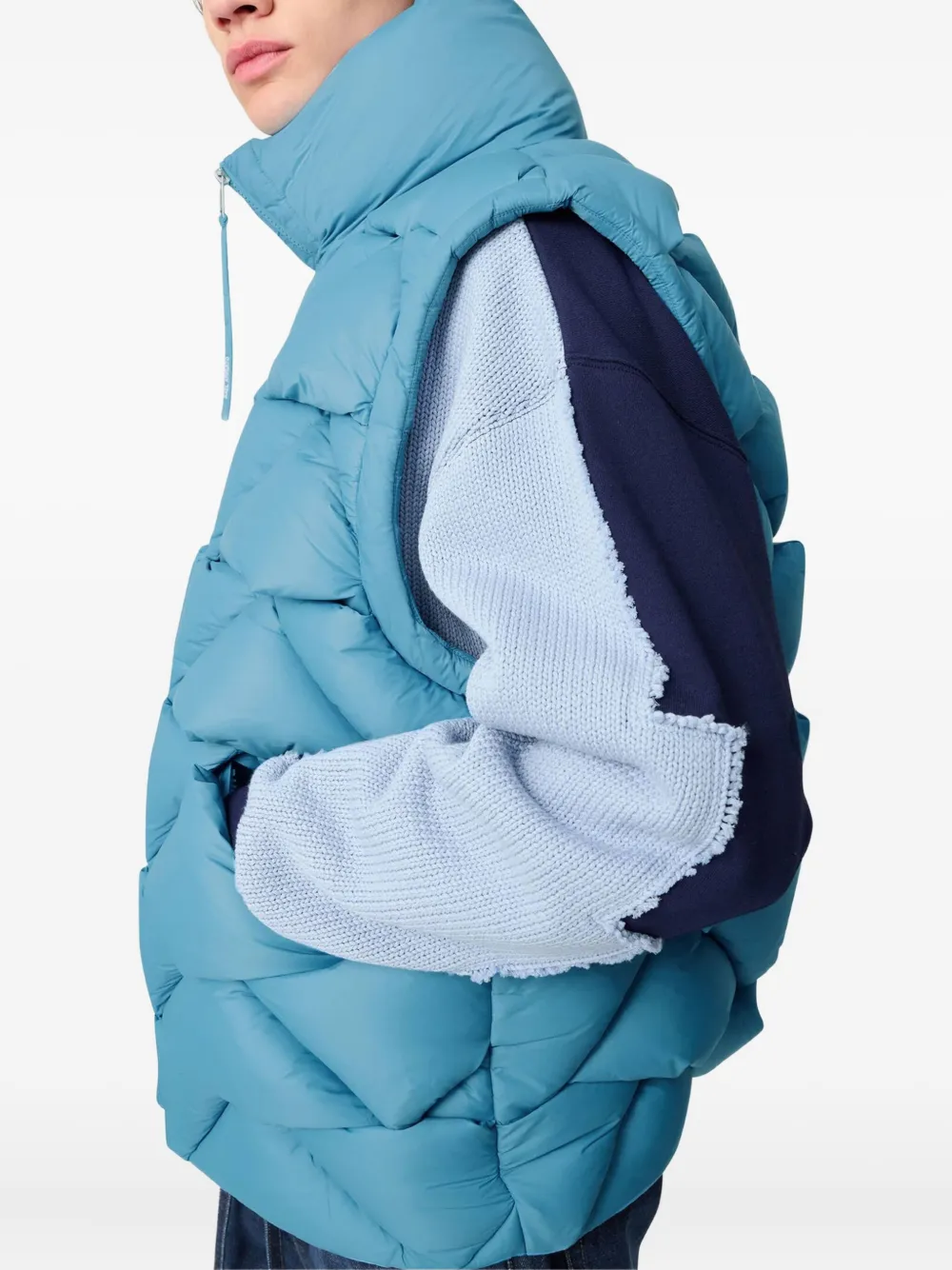 Axel Arigato Quilted Gilet In Blue