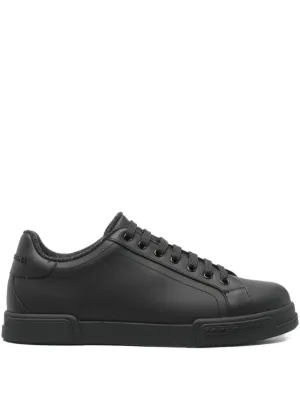 Saint Laurent SL/61 Leather Perforated Sneakers | Black | FARFETCH ZA