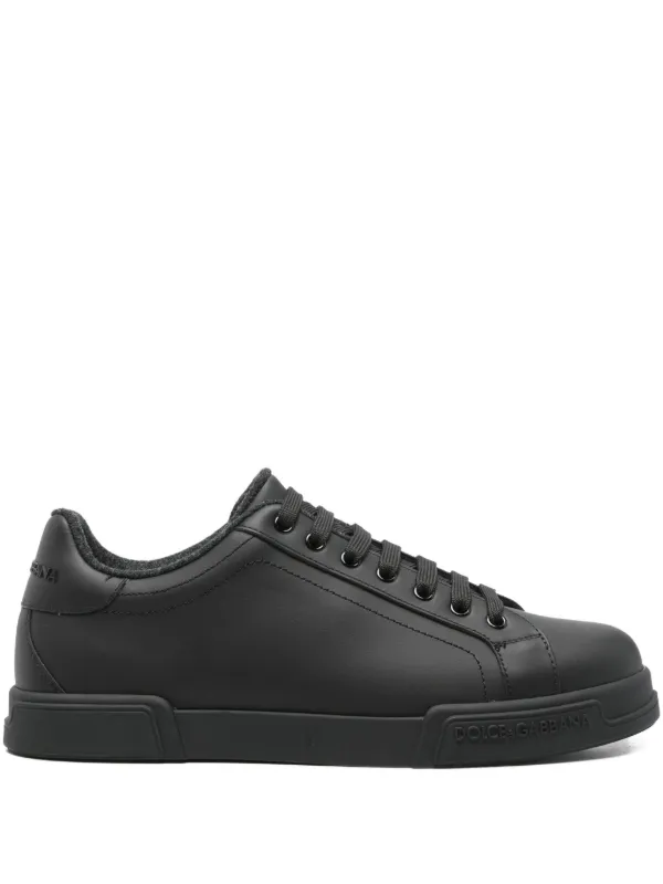 Dolce & Gabbana Tenis De Piel | Negro | FARFETCH CL