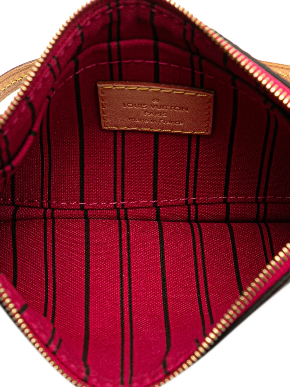 Pre-owned Louis Vuitton 2018 Monogram Neverfull Pouch In Brown