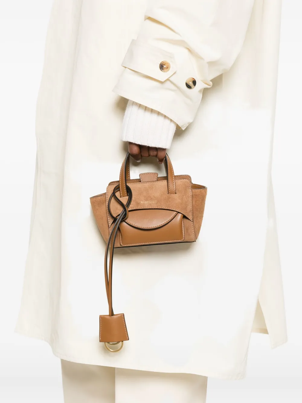 Hidesins Xs Flap Tote Bag In Brown