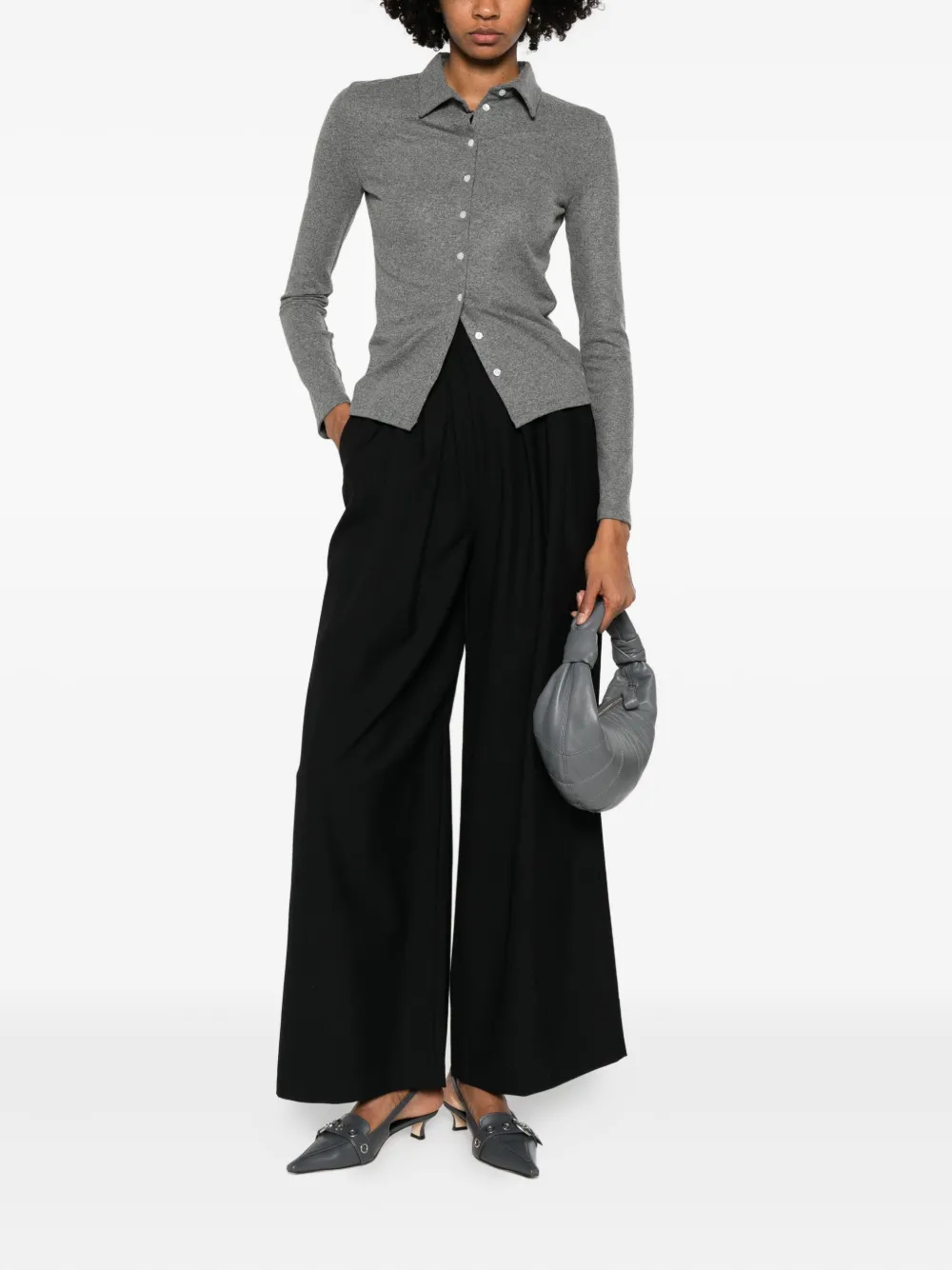 VIKTORIA CHAN pleated trousers - Zwart