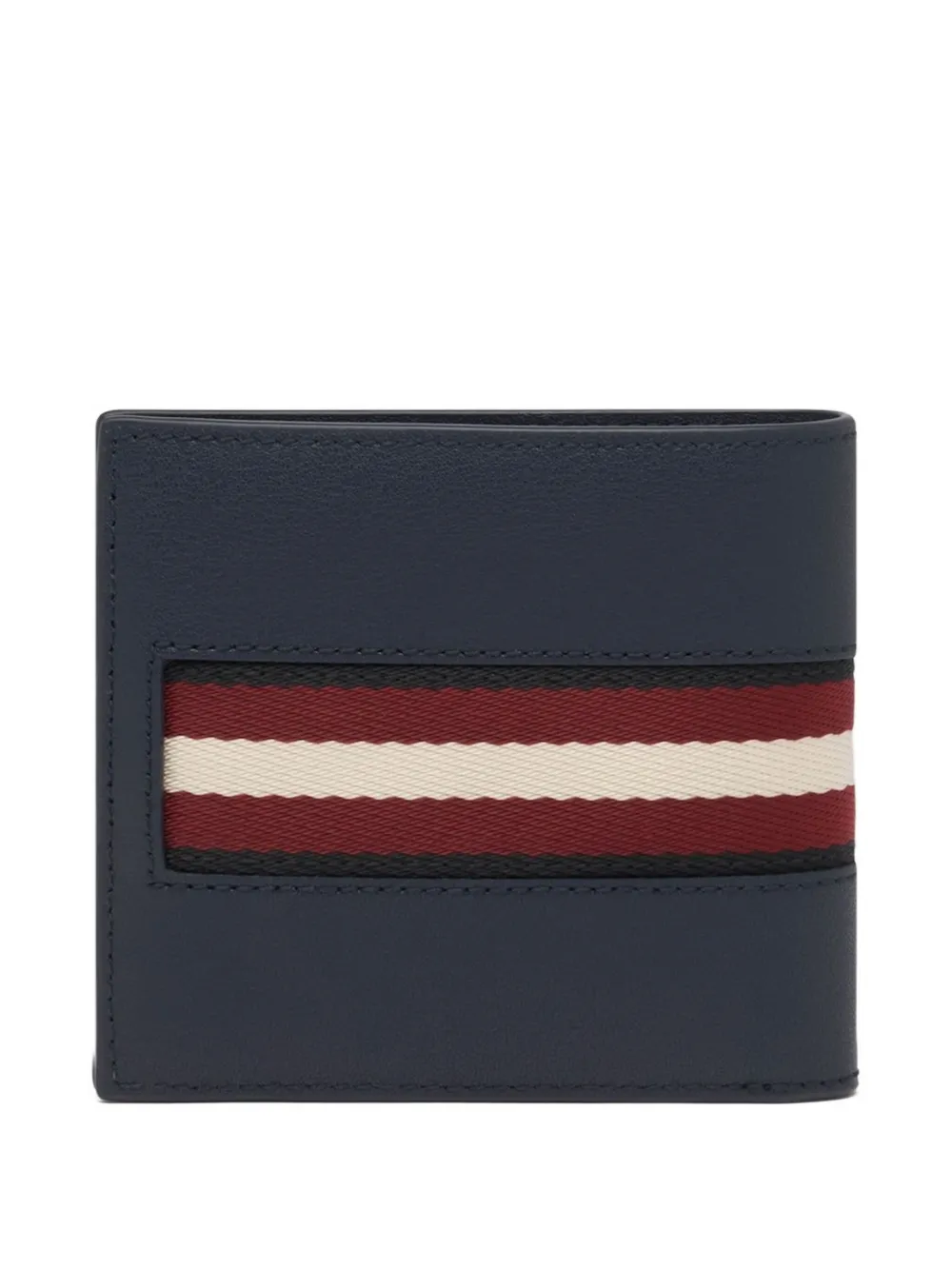 Bally Ribbon-logo Leather Wallet In Blue