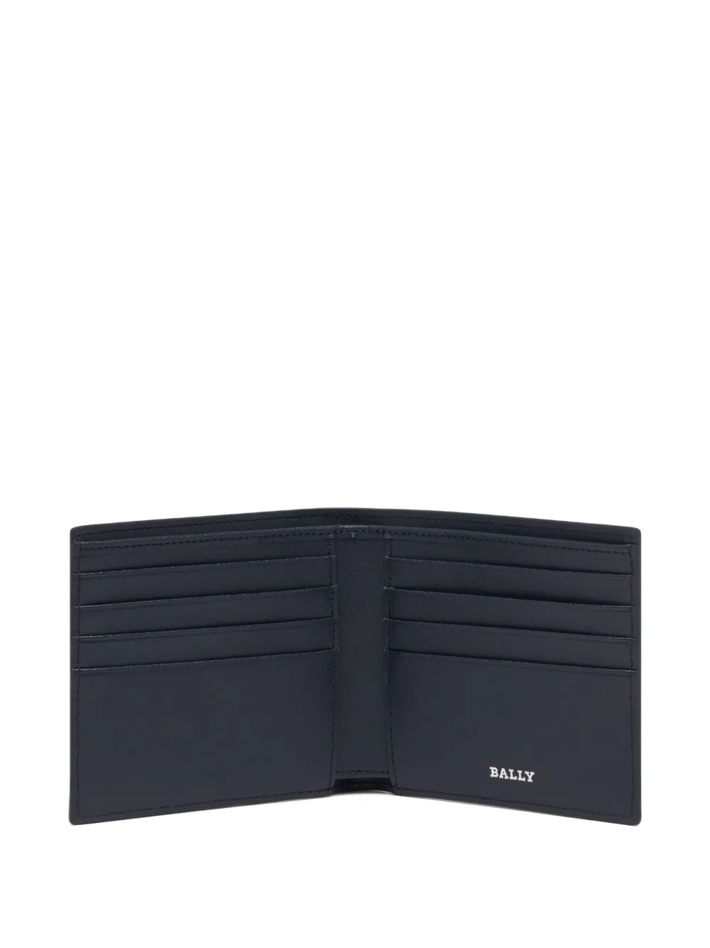 Bally Ribbon-logo Leather Wallet In Blue