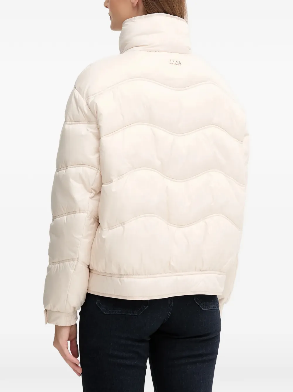  Joop! Orkida Quilted Funnel-neck Jacket - White 