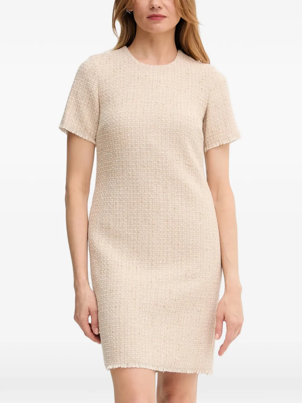 Joop! Deani fringed hem dress - Toni neutri