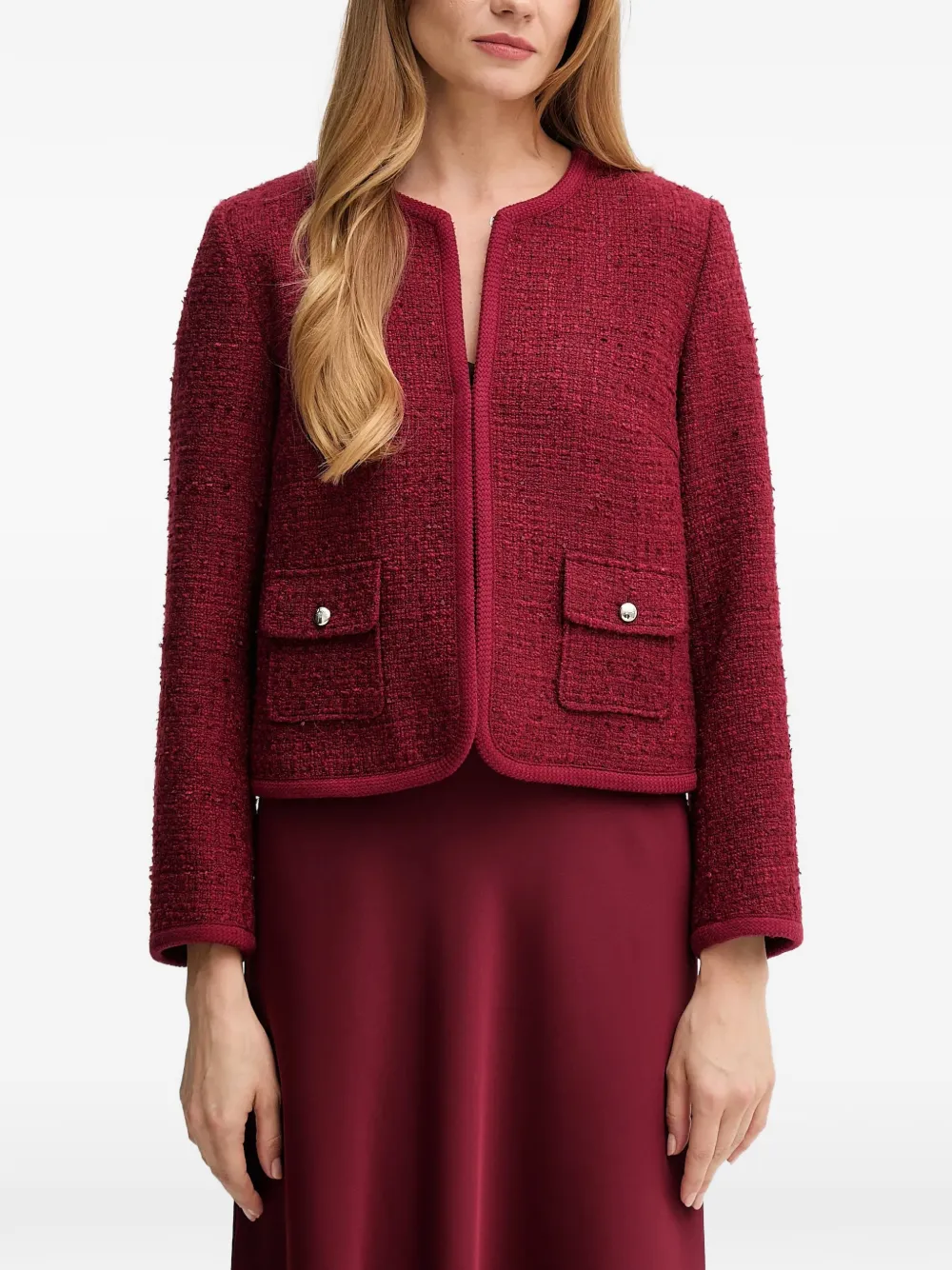 Joop! Joella pocket tweed blazer - Rosso