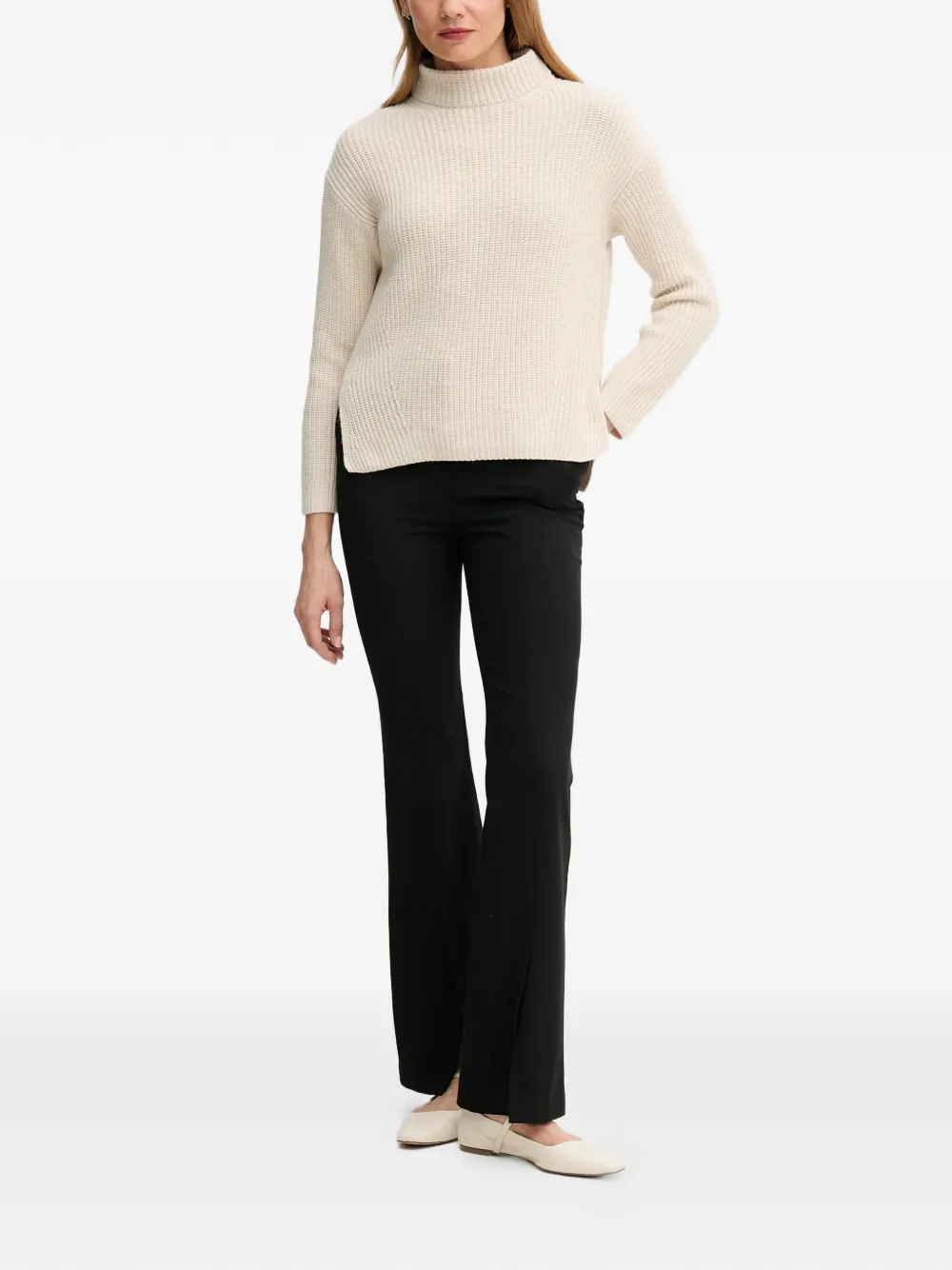  Joop! Roll-neck Side-slit Sweater - Neutrals 