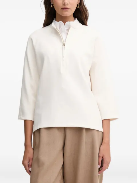 Joop! zip embroidered blouse