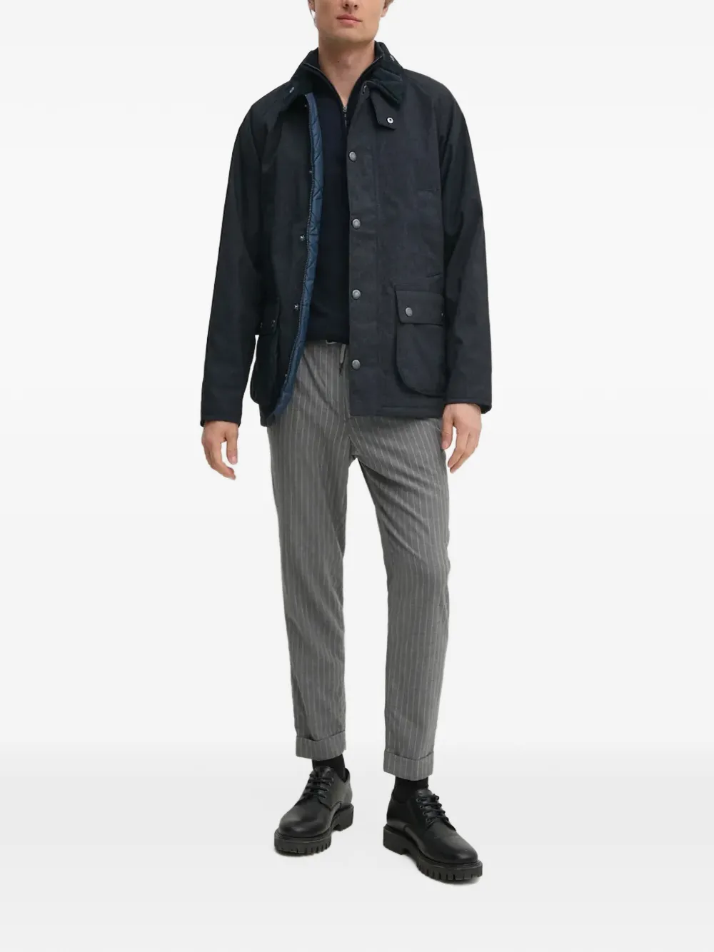 Joop! quarter-zip long-sleeve sweater Blauw