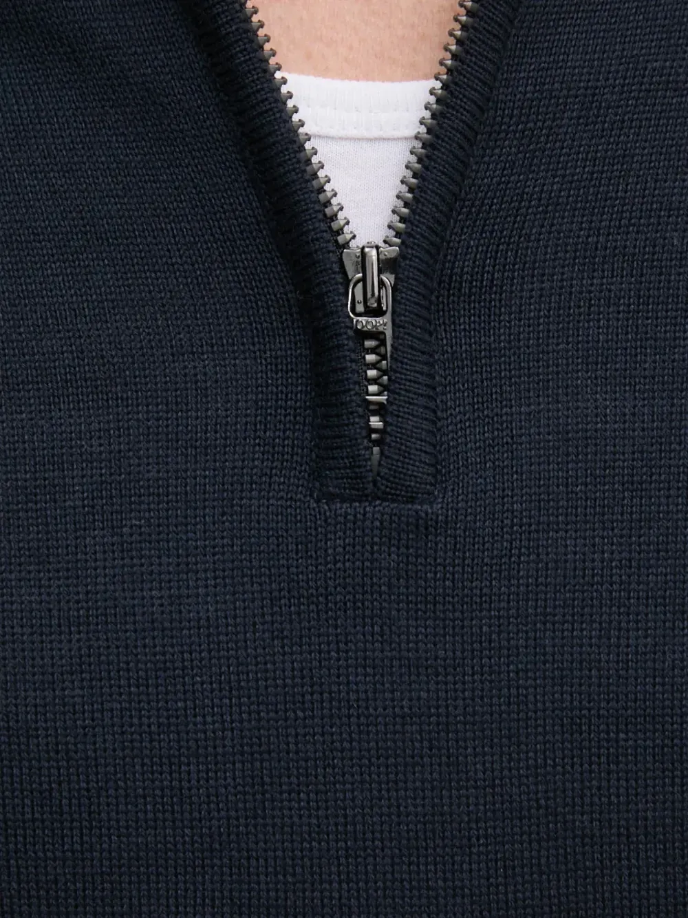 Joop! quarter-zip long-sleeve sweater Blauw