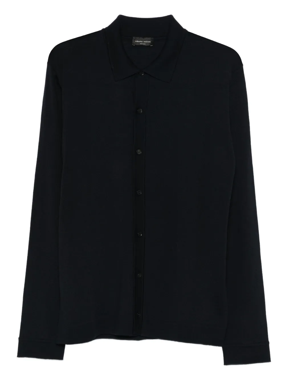 Roberto Collina cárdigan con cuello tipo polo | azul | Image 1