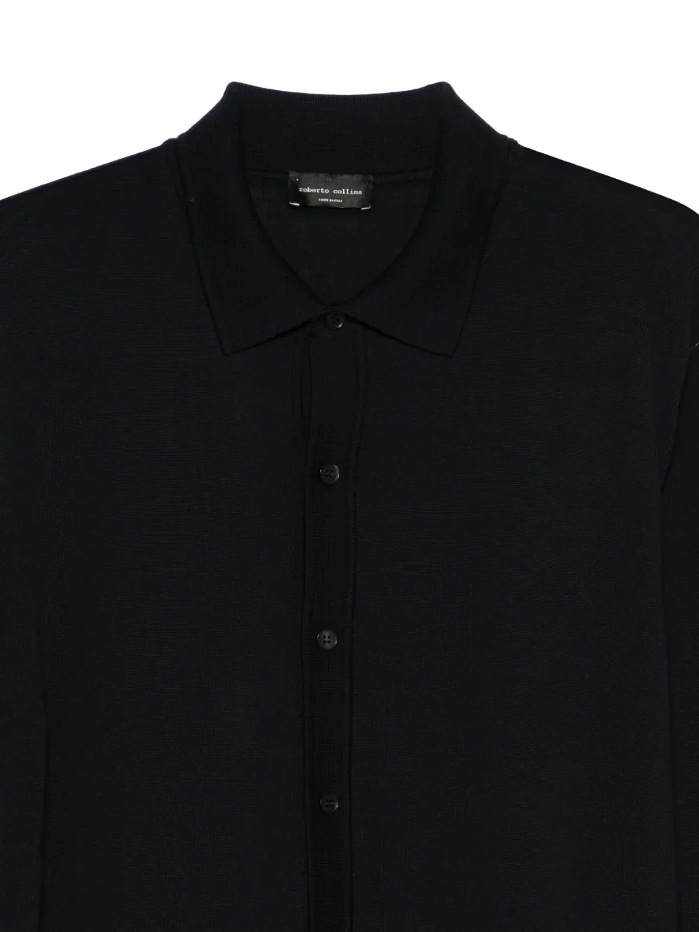 Roberto Collina Vest met polokraag Blauw