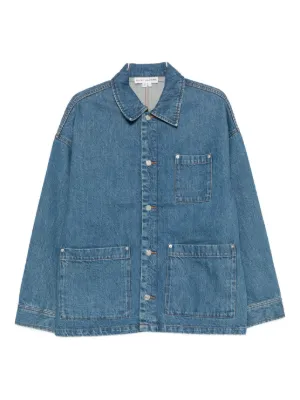 【A.P.C】FEMME 3rd DENIM JKT Vintage wash Anti Blue Womens Denim Jacket Retro Trucker Acid Wash