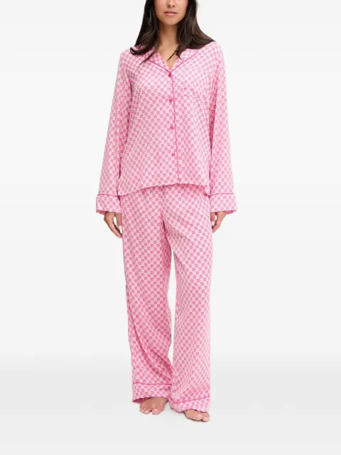 DKNY logo print pajama set