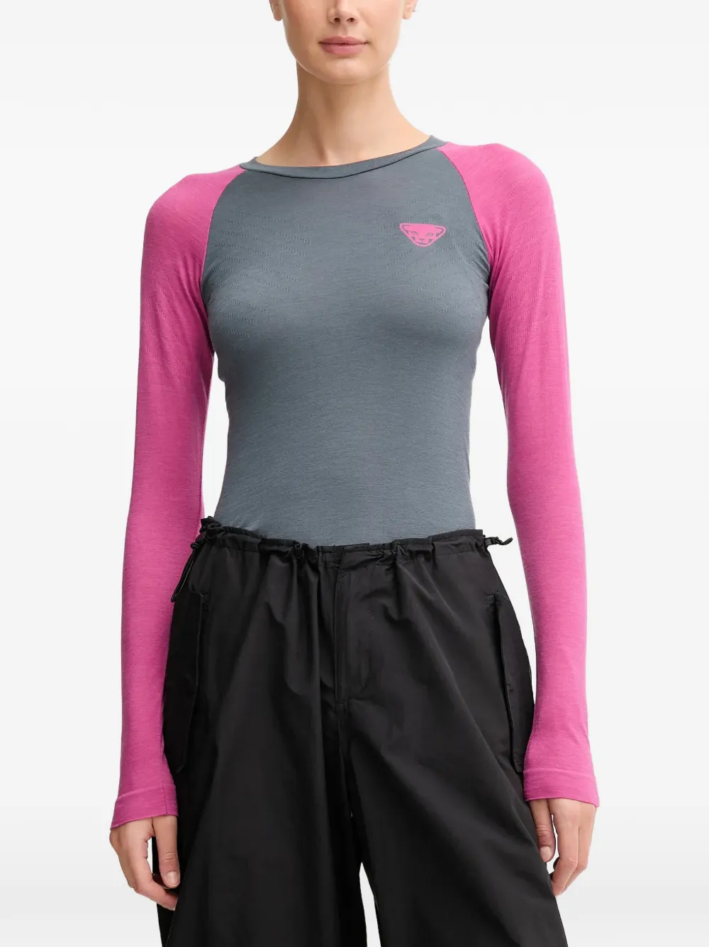 Dynafit Tour Light Merino Raglan Logo Ski Top In Gray