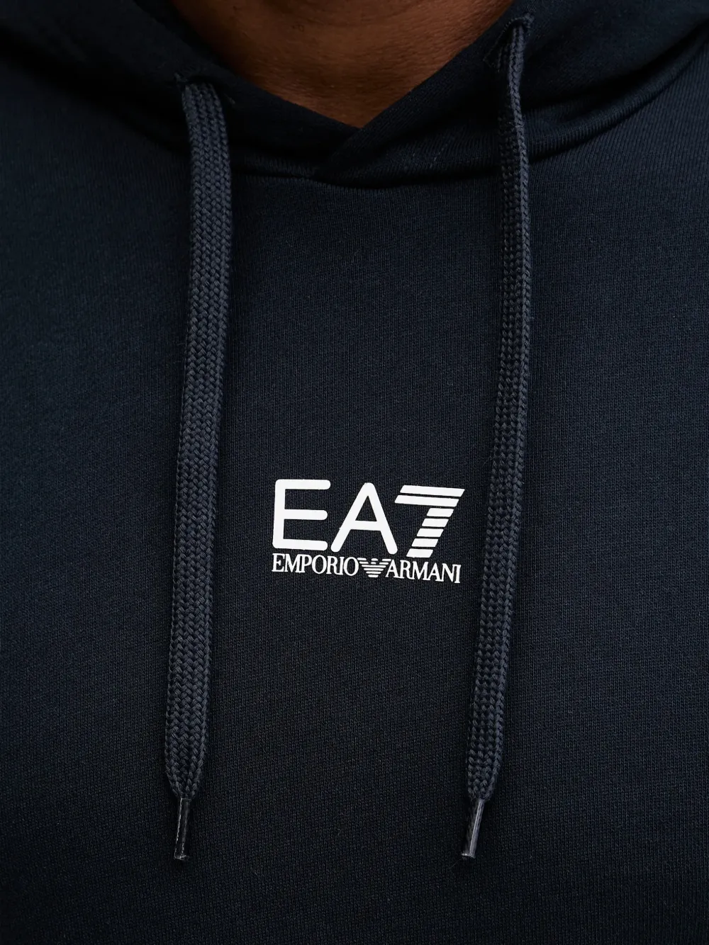 Ea7 Emporio Armani logo-detail hoodie Blauw