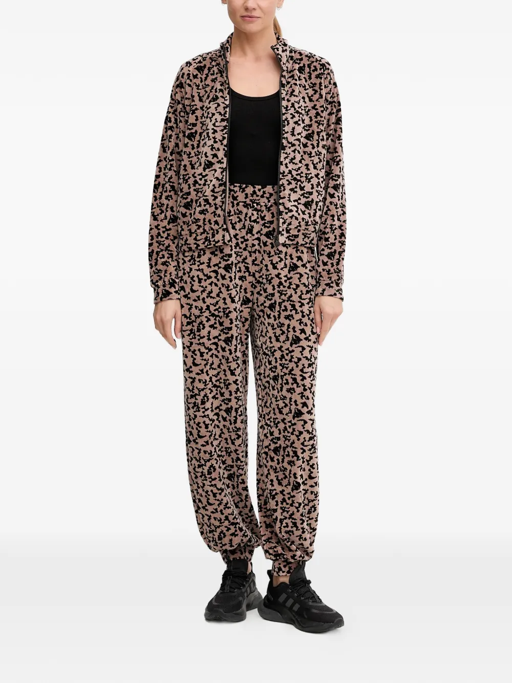 Ea7 Patterned Tracksuit In Metallic