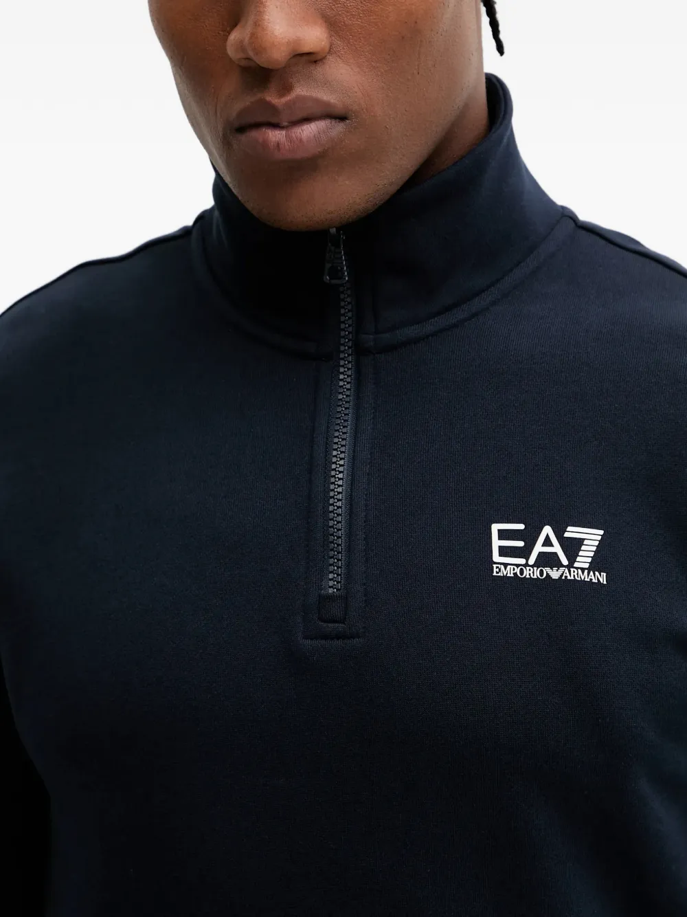 Ea7 Logo-detail Sweatshirt In Blue