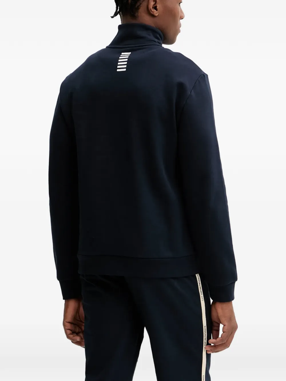Ea7 Emporio Armani logo-detail sweatshirt - Blauw