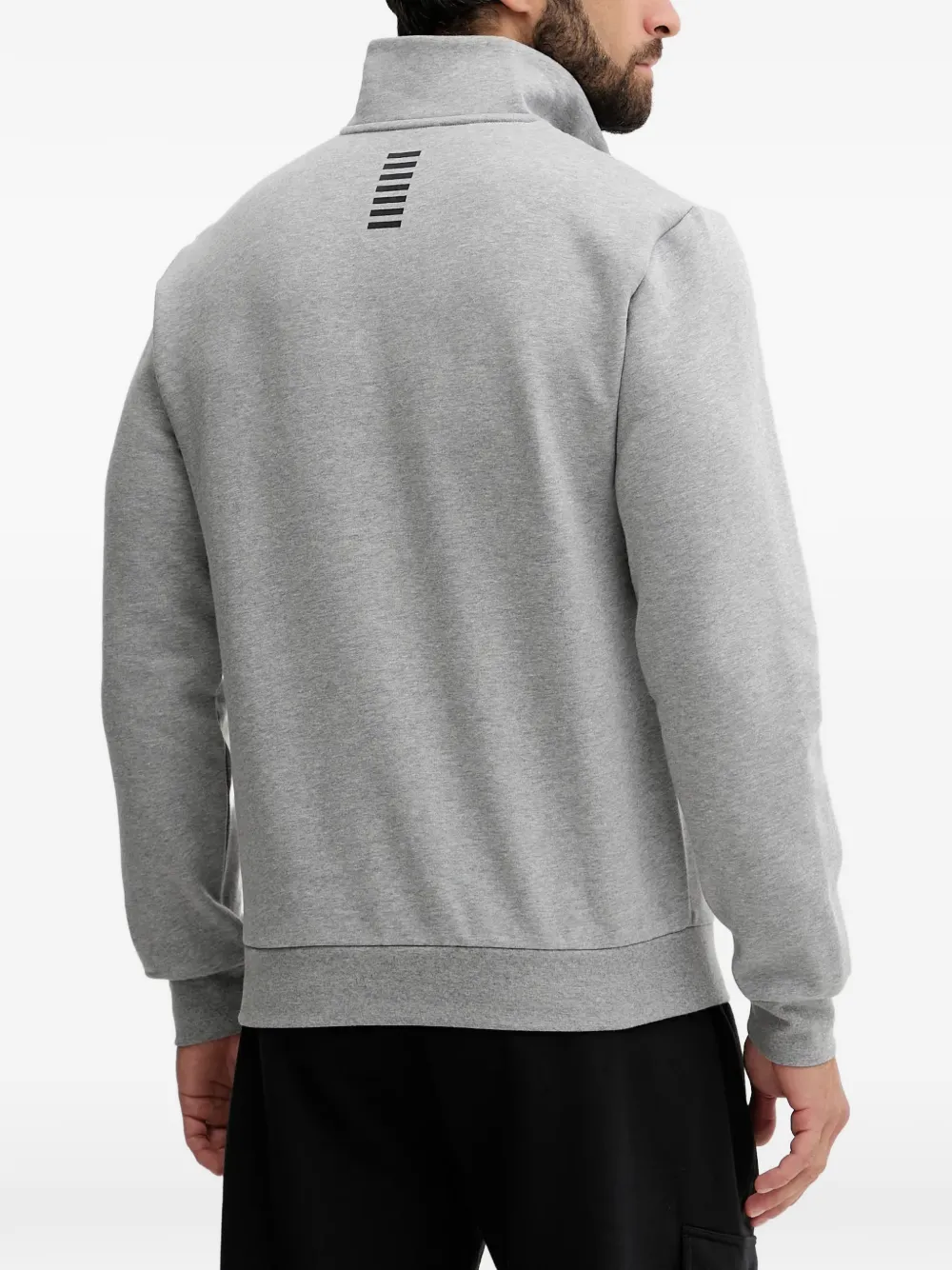 Ea7 Emporio Armani zip-up logo-detail sweatshirt Grijs