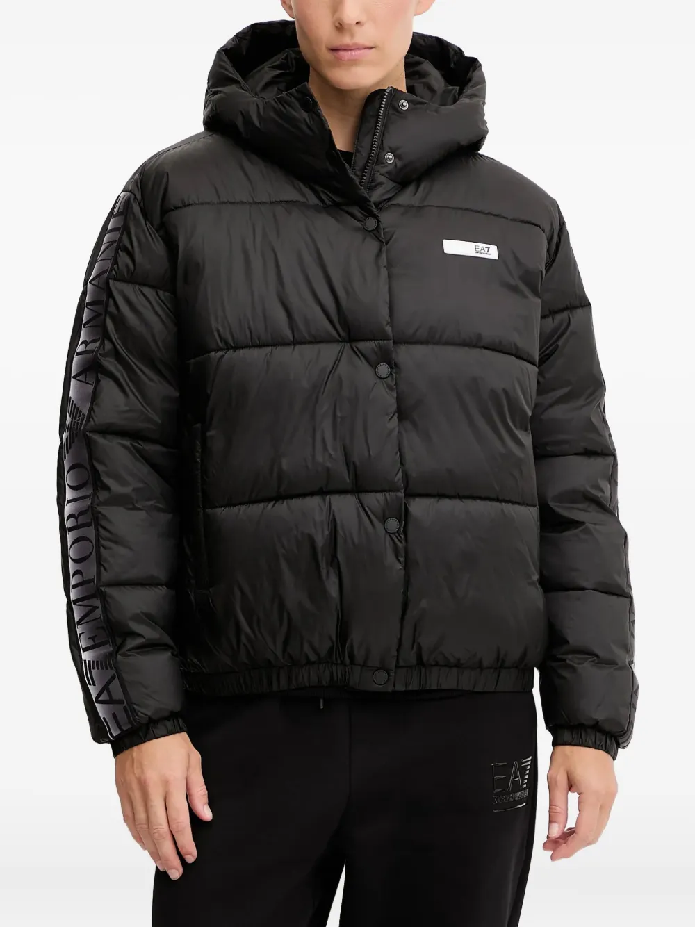 Ea7 Dynamic Athlete Puffer Jacket In Black