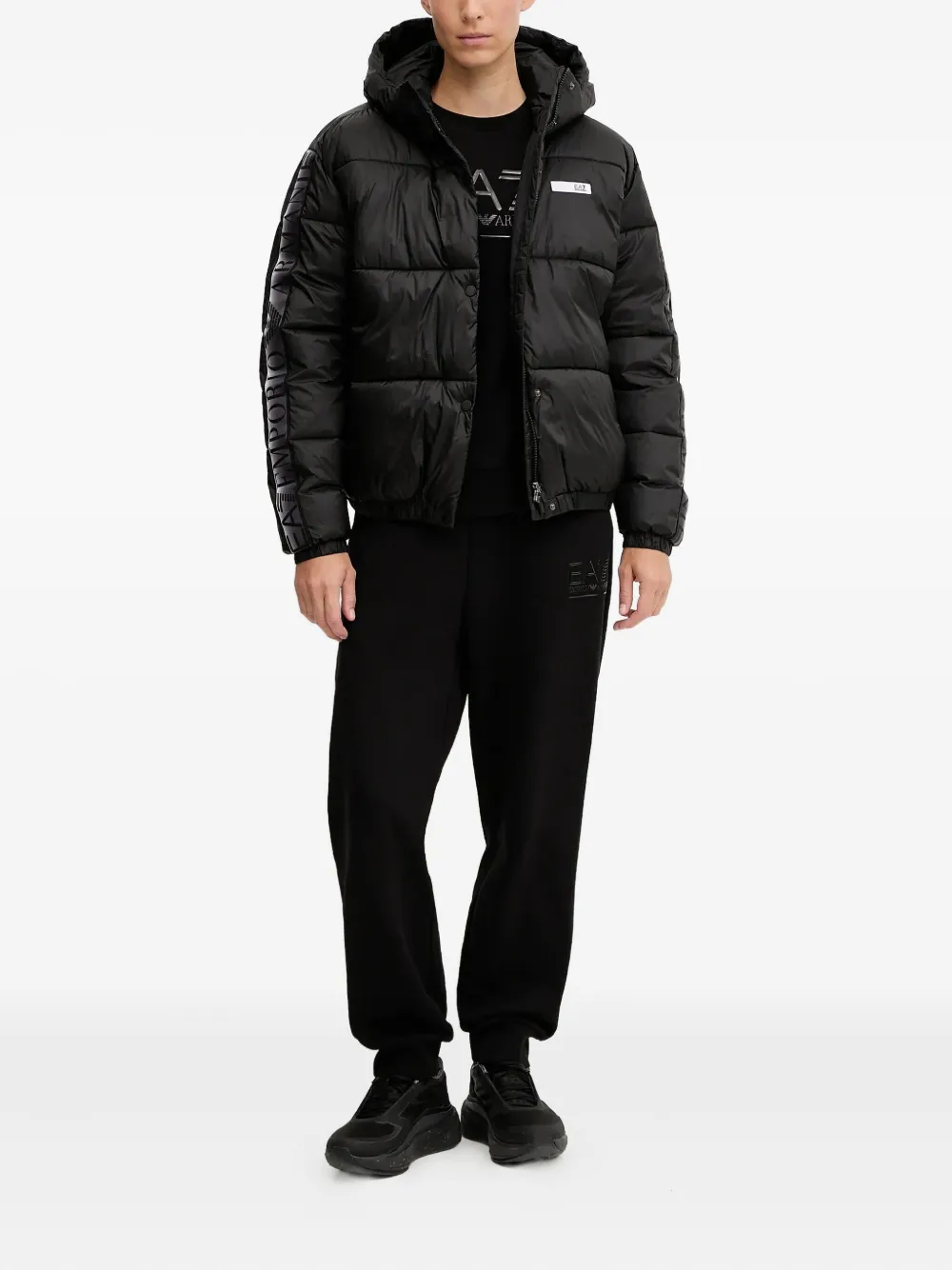 Ea7 Dynamic Athlete Puffer Jacket In Black