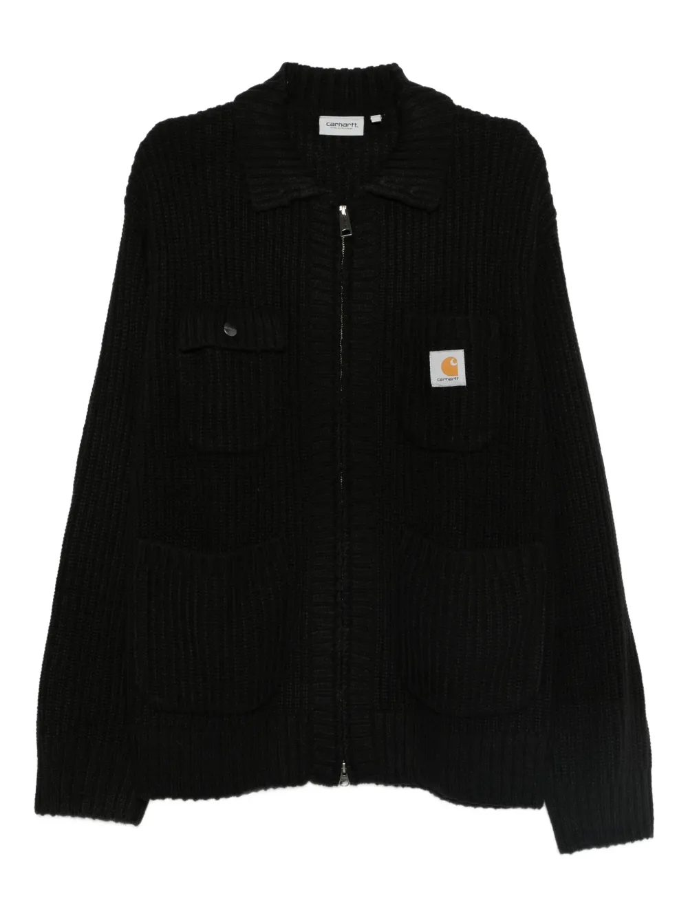 Carhartt WIP logo-patch cardigan | Black | Image 1