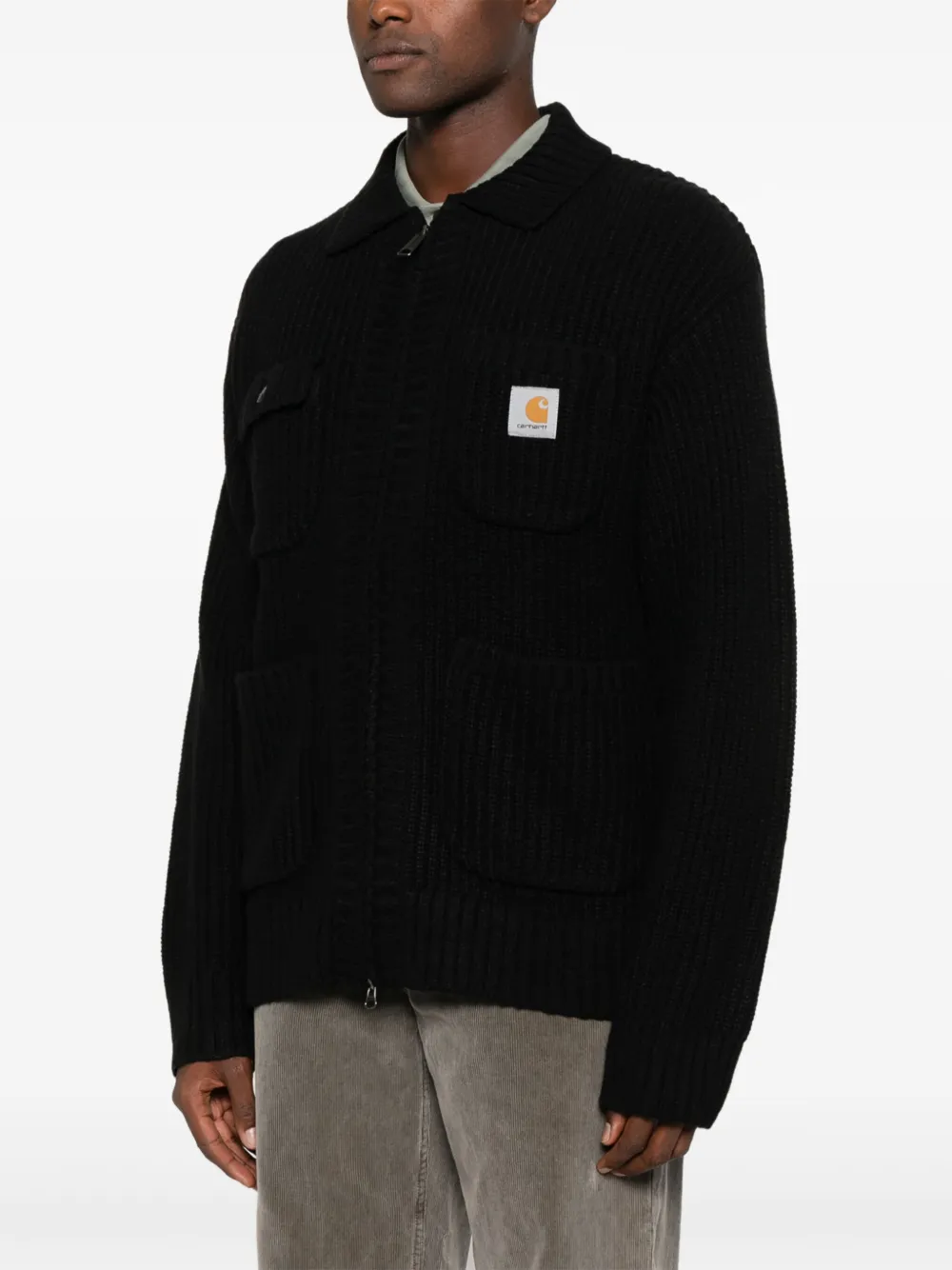 Carhartt WIP Vest met logopatch Zwart