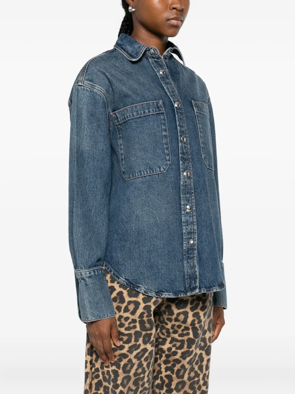 Anine Bing Button-down Shirt In Blue