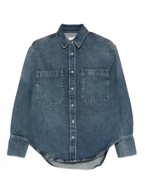 Alexander Wang グリッドパターン デニムシャツ | ブルー | FARFETCH JP