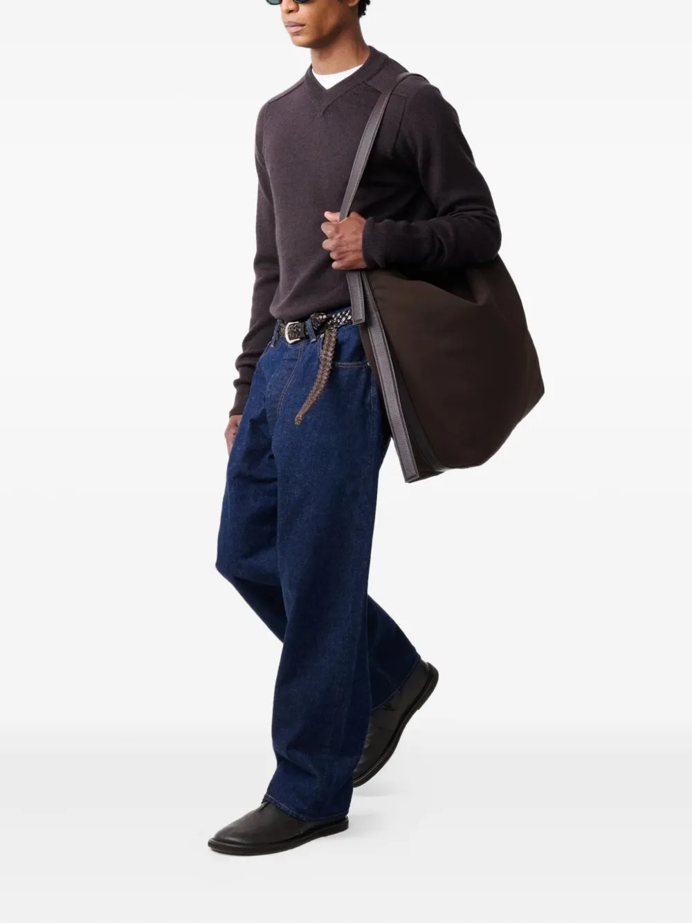Studio Nicholson Inverness v-neck sweater | Knitted Sweaters | Image 2