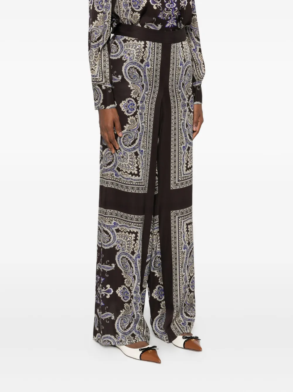 LIU JO Broek met paisley-print Beige