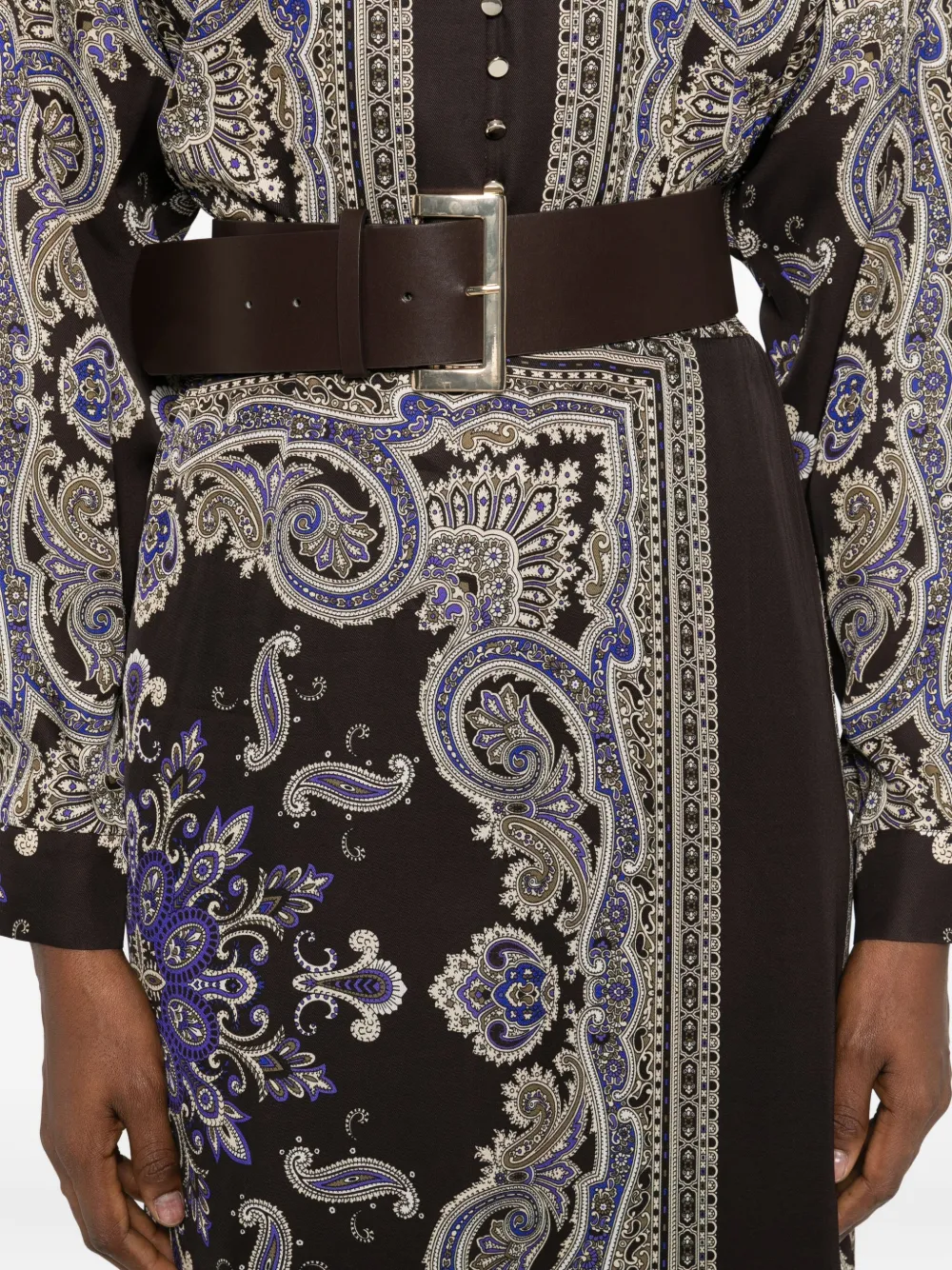 Liu •jo Floral-print Midi Dress In Brown