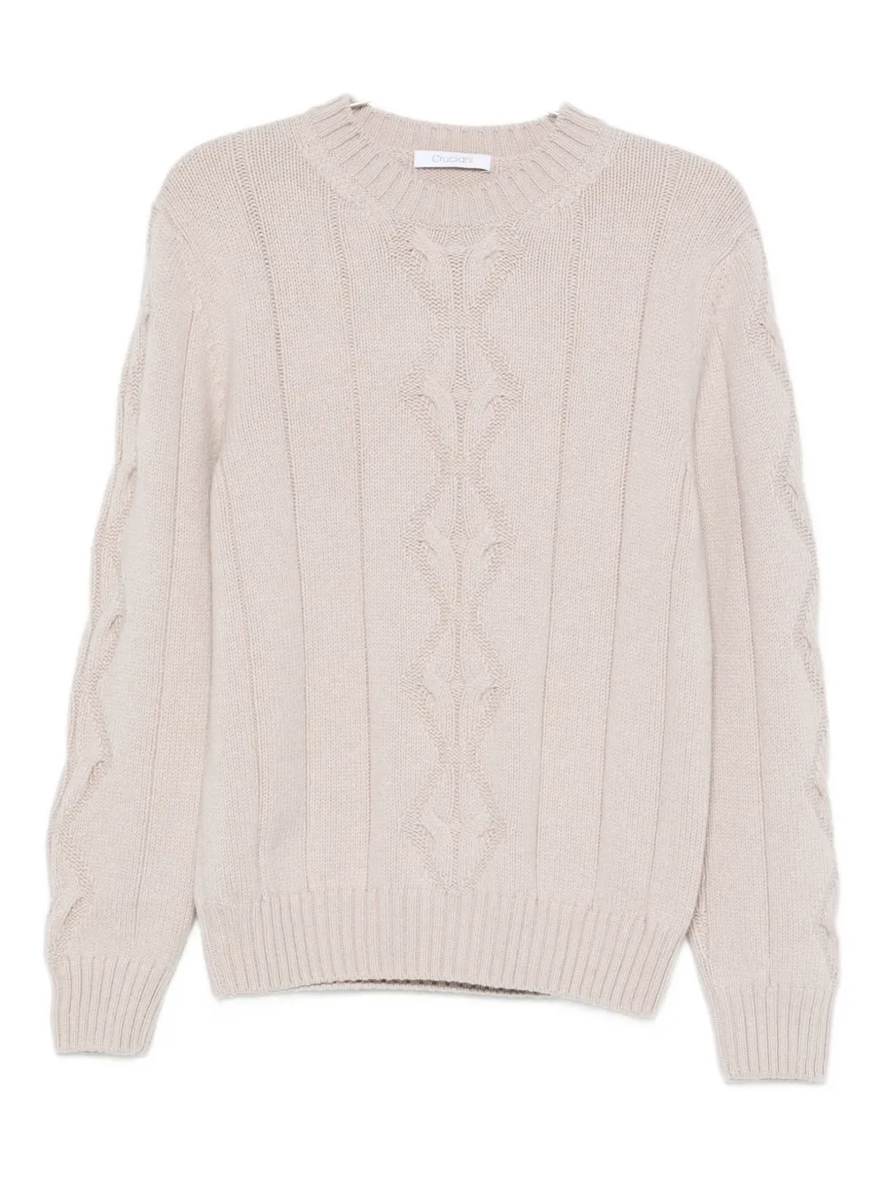 Cruciani Cable-knit Sweater In Neutral