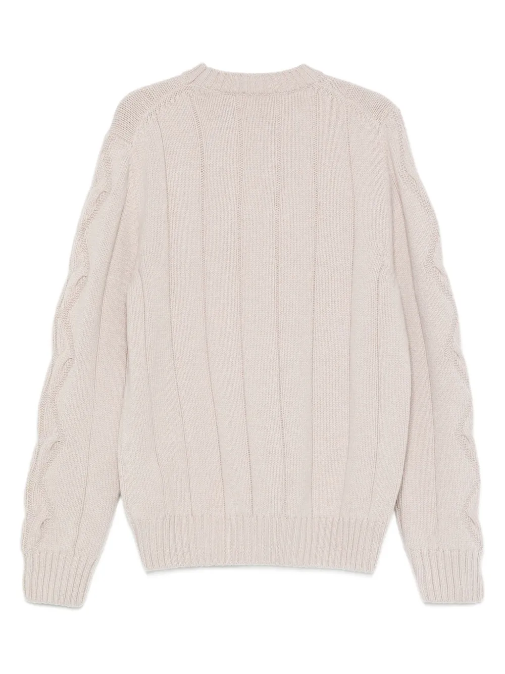 Cruciani Kabelgebreide trui - Beige
