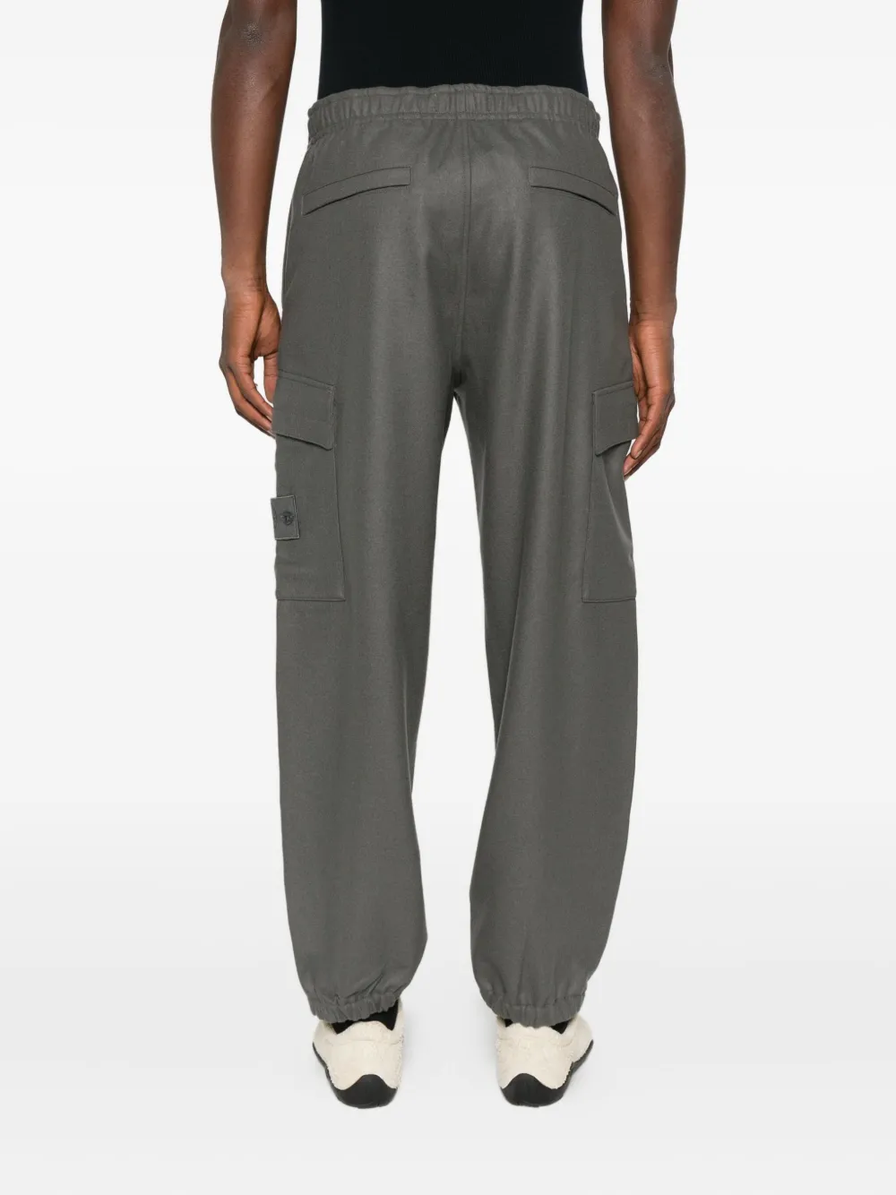 Stone Island Cargo broek met logopatch Grijs