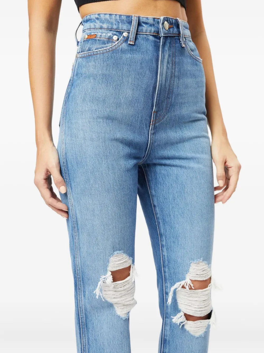 No44 Joy Ripped Jeans In Blue