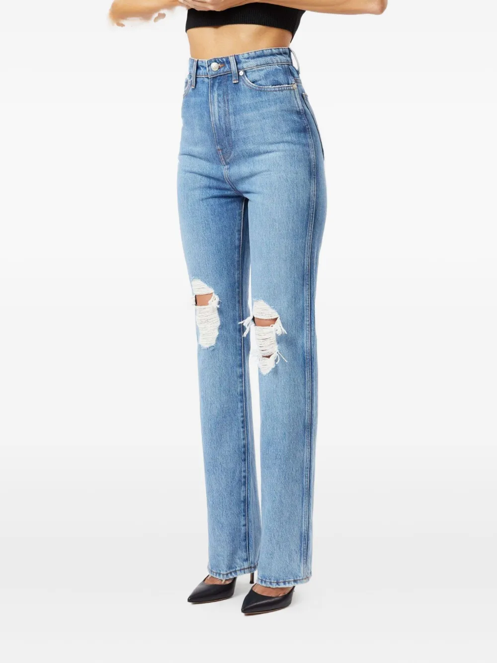 No44 Joy Ripped Jeans In Blue