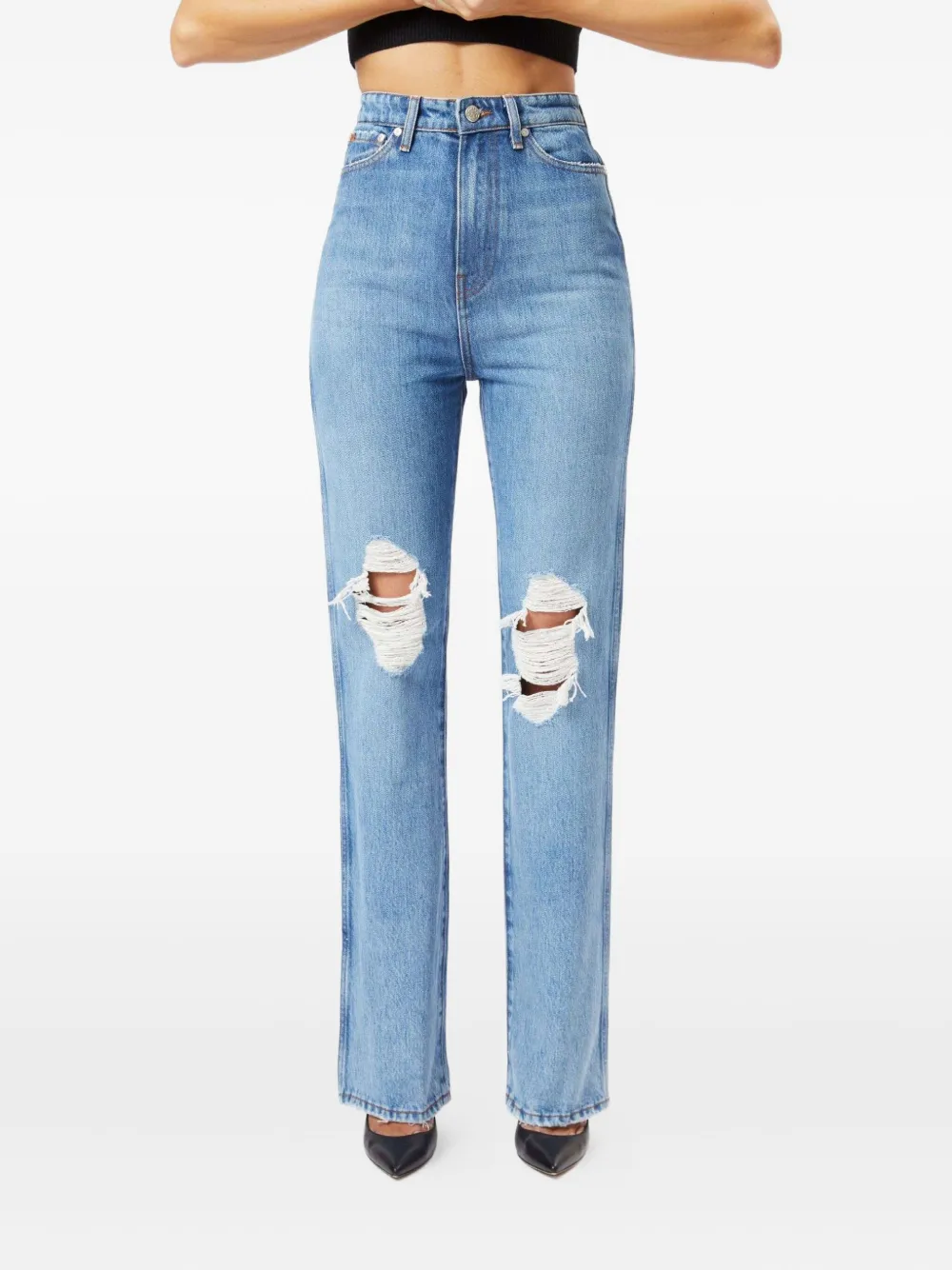 No44 Joy Ripped Jeans In Blue