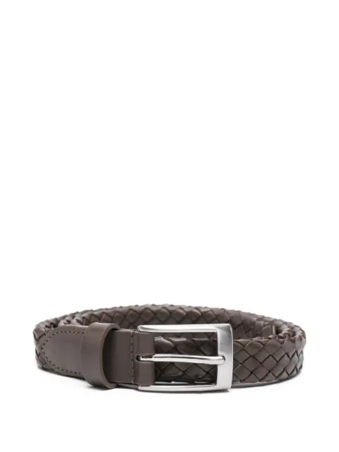 Canali braided leather belt
