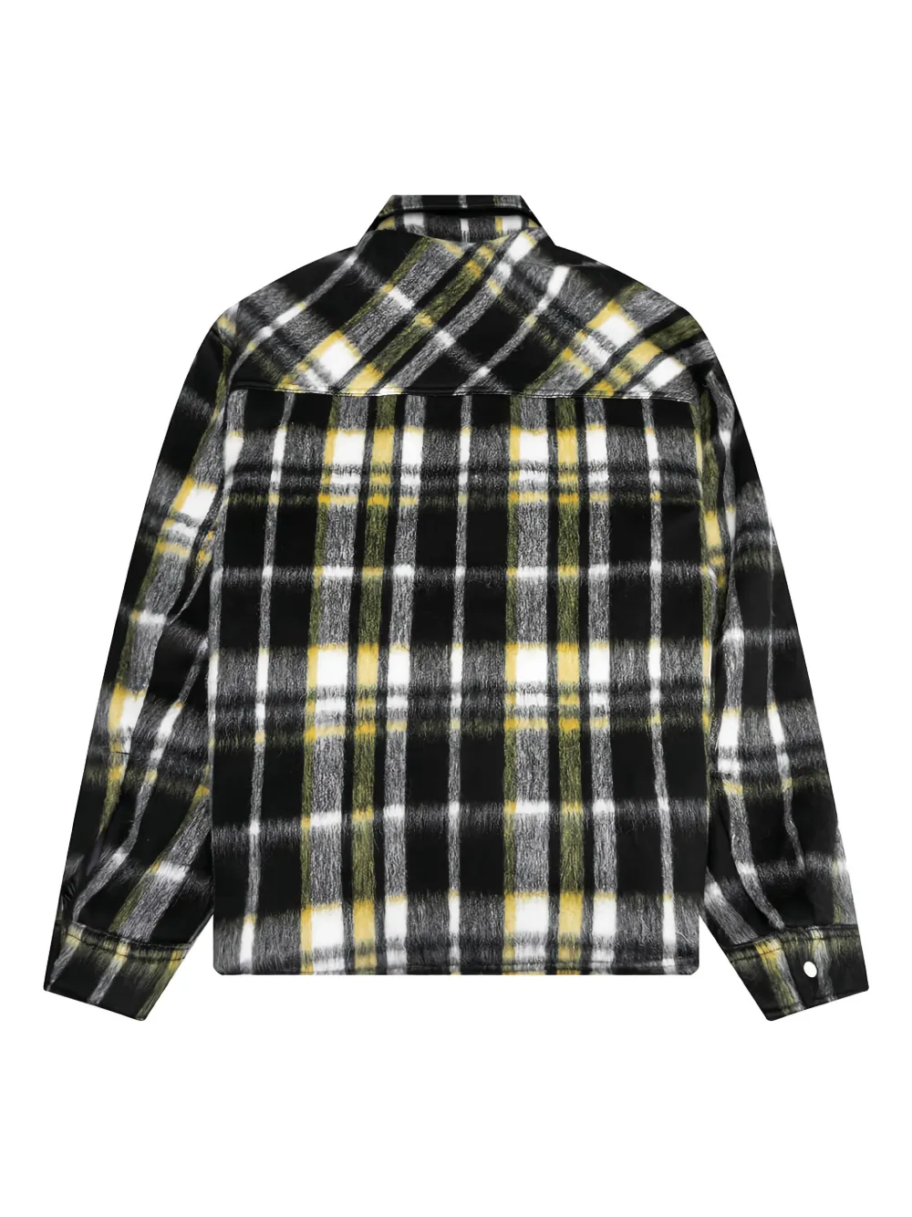 Represent textured plaid shirt - Zwart
