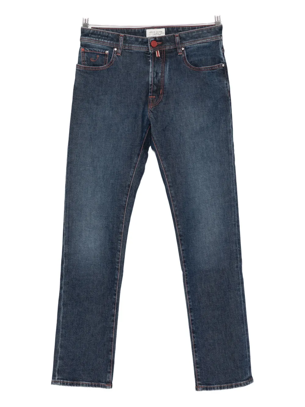 Jacob Cohën topstitch jeans - Blu