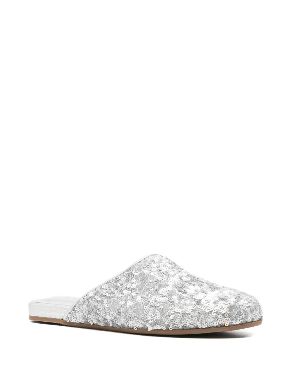 Ancient Greek Sandals The Slipper sequined mules Zilver