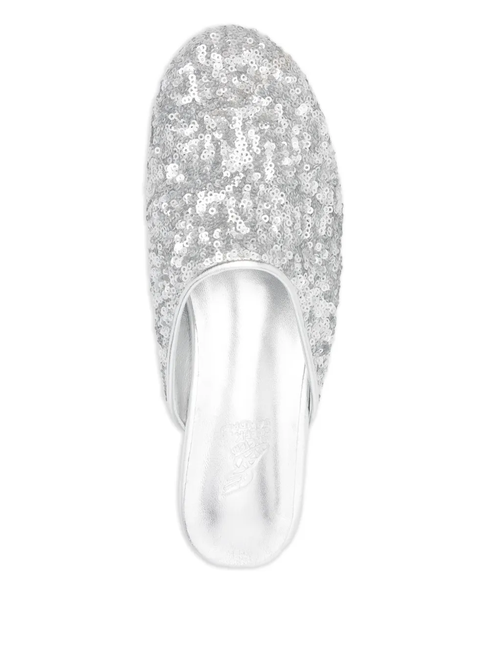 Ancient Greek Sandals The Slipper sequined mules Zilver