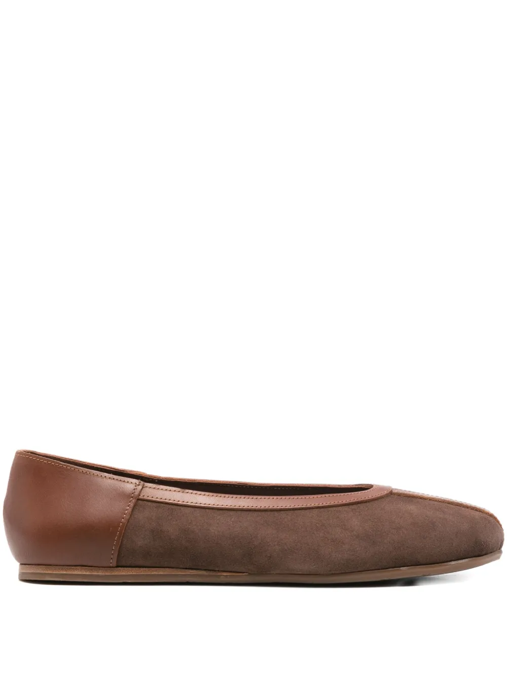 Ancient Greek Sandals Aeropi Panelled Ballet Flats In Brown