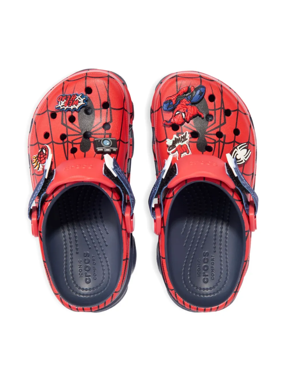 Crocs X Marvel Spider-man Clog Sandals In Red