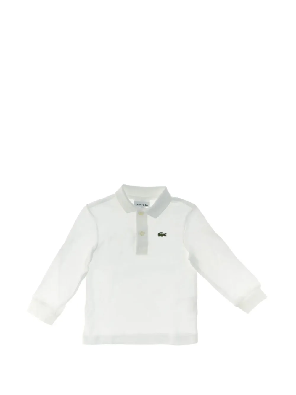 Lacoste Kids buttoned long-sleeve polo shirt - Bianco