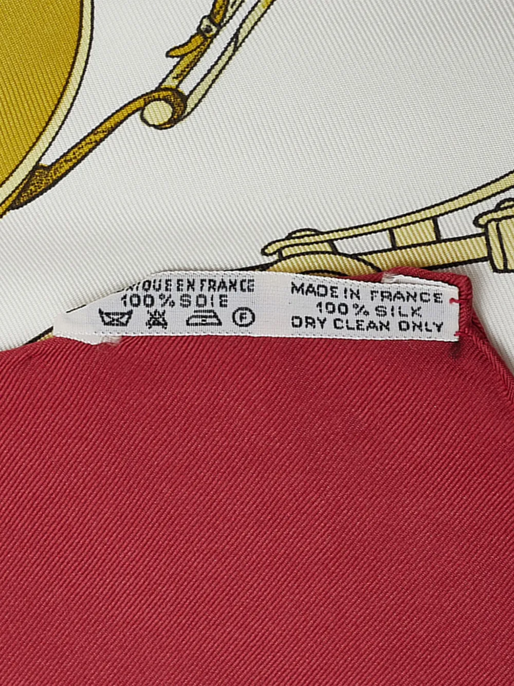 Pre-owned Hermes 1986-1998 Springs Silk Scarf Scarves In White